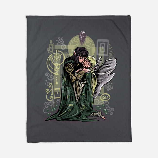 The Dark Kiss-None-Fleece-Blanket-zascanauta