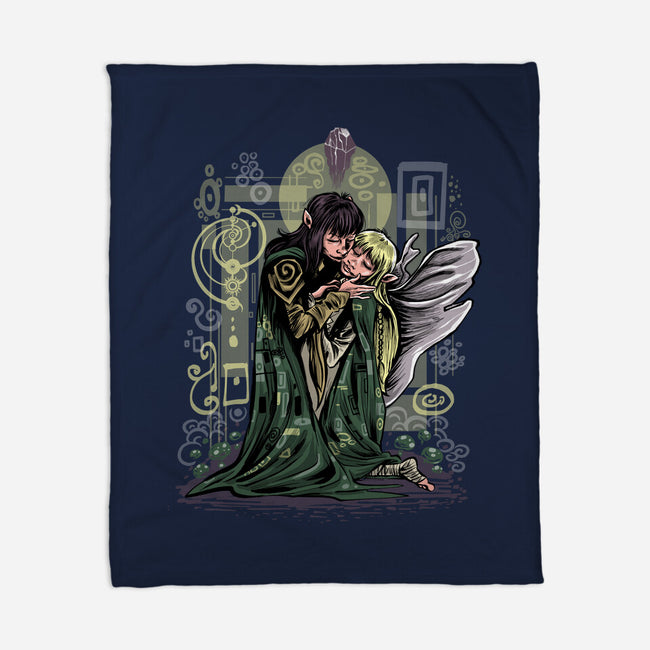 The Dark Kiss-None-Fleece-Blanket-zascanauta