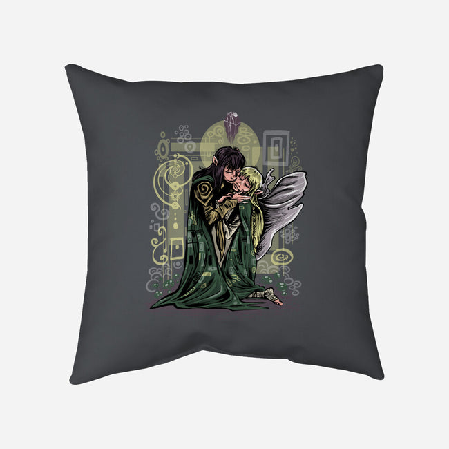 The Dark Kiss-None-Removable Cover-Throw Pillow-zascanauta