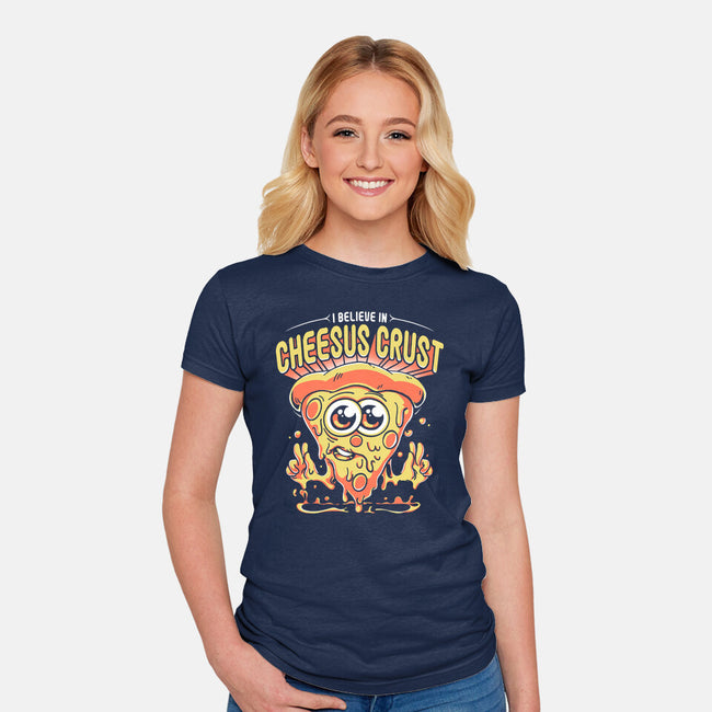 Cheesus Crust-Womens-Fitted-Tee-estudiofitas