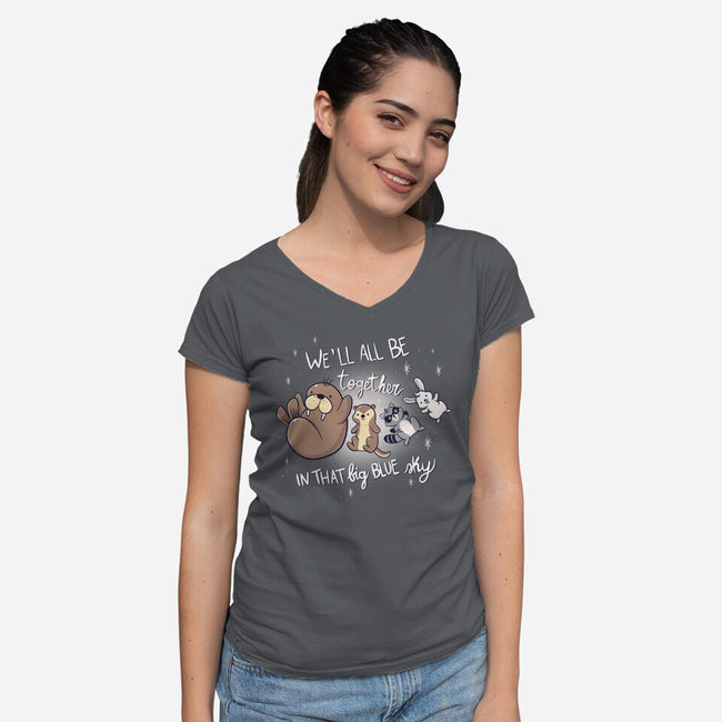 Together-Womens-V-Neck-Tee-Freecheese