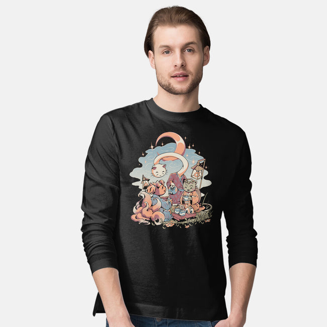 Night Tea-Mens-Long Sleeved-Tee-ilustrata