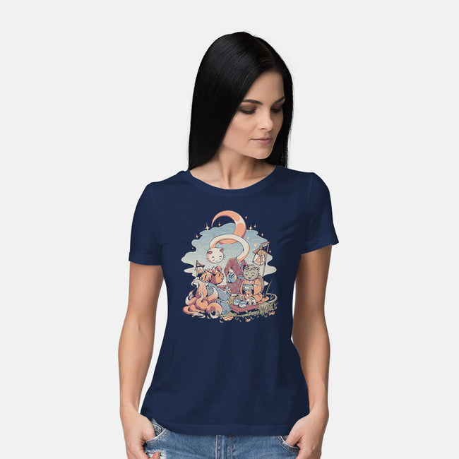 Night Tea-Womens-Basic-Tee-ilustrata