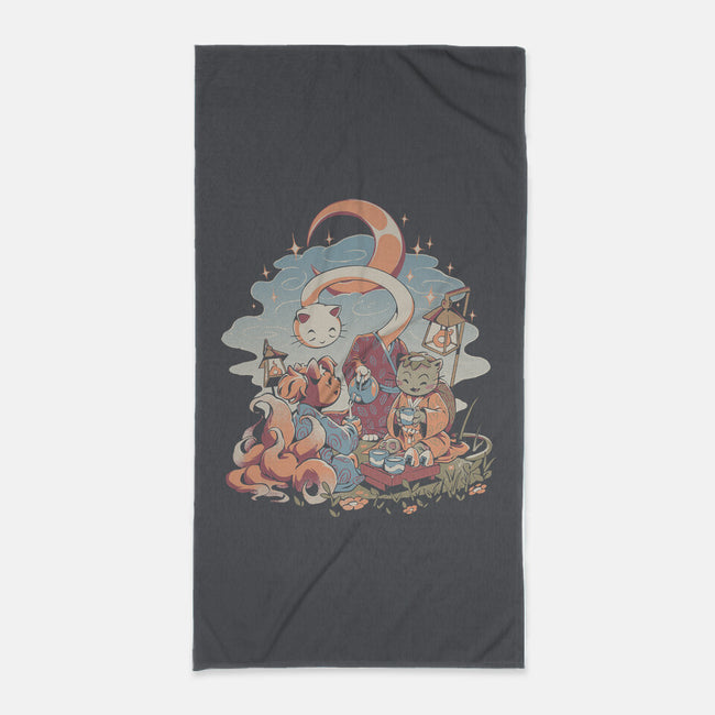 Night Tea-None-Beach-Towel-ilustrata