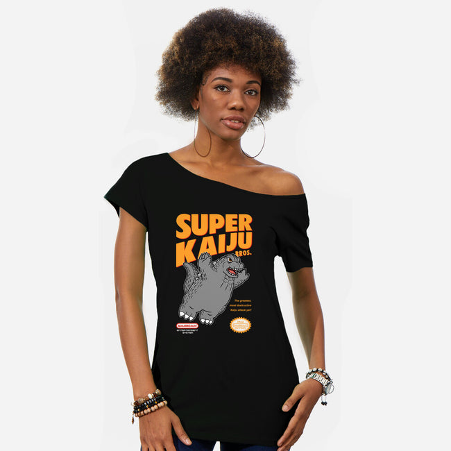 Super Kaiju-Womens-Off Shoulder-Tee-pigboom