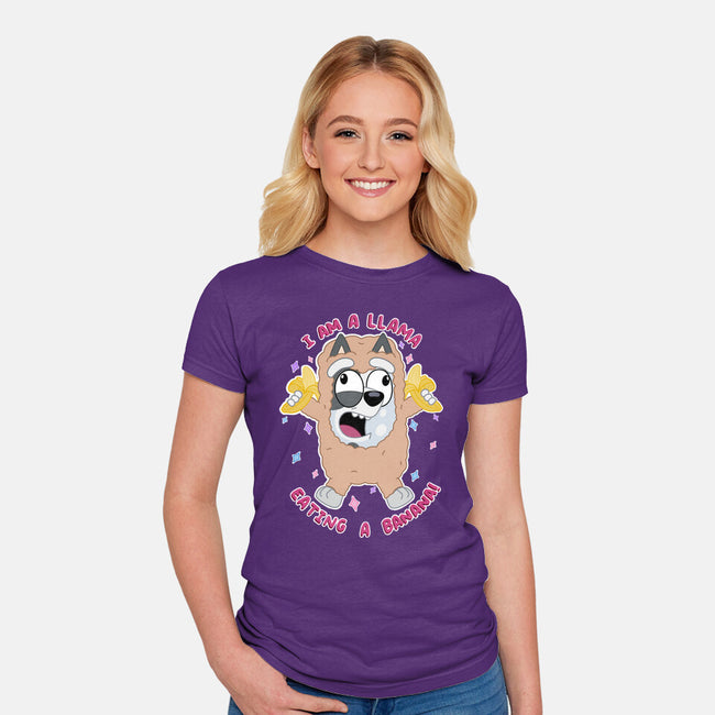 I Am A Llama-Womens-Fitted-Tee-Alexhefe