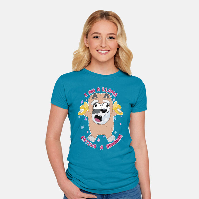 I Am A Llama-Womens-Fitted-Tee-Alexhefe