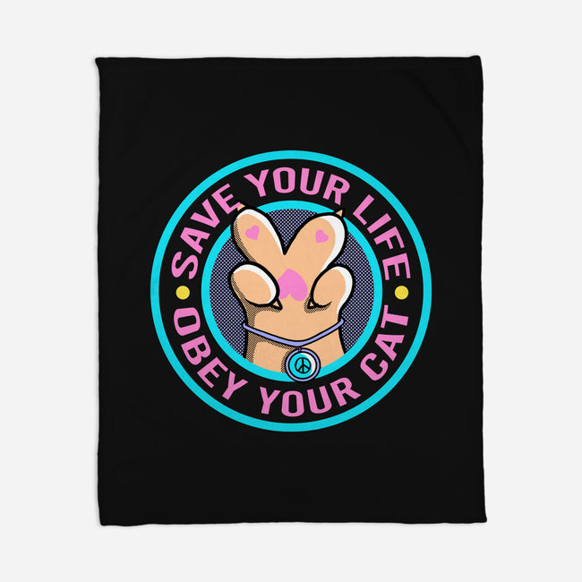 Obey Your Cat-None-Fleece-Blanket-leepianti