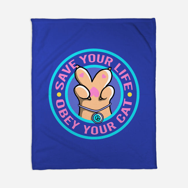 Obey Your Cat-None-Fleece-Blanket-leepianti