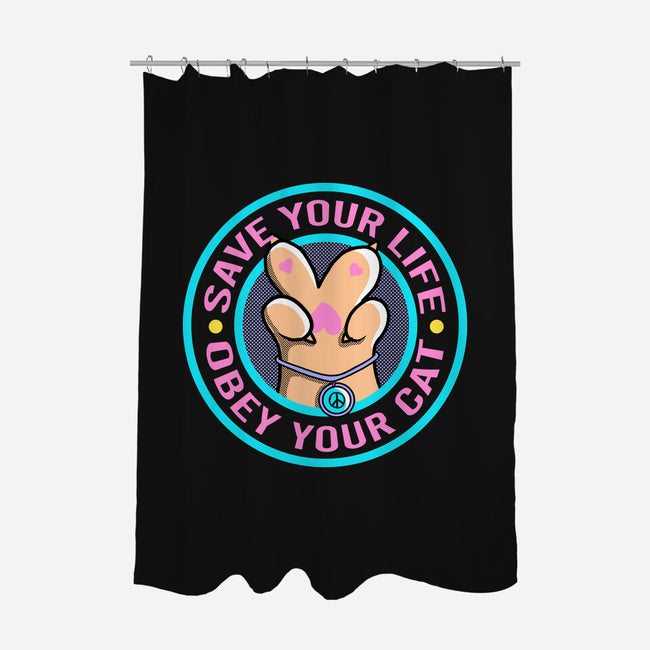 Obey Your Cat-None-Polyester-Shower Curtain-leepianti