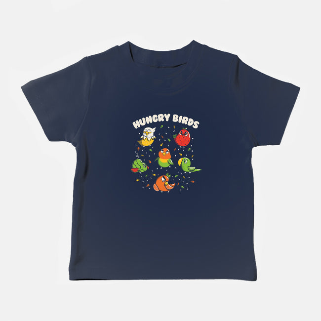 Hungry Birds-Baby-Basic-Tee-tobefonseca