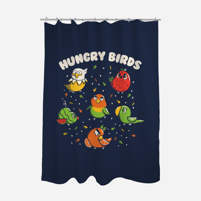 Hungry Birds-None-Polyester-Shower Curtain-tobefonseca