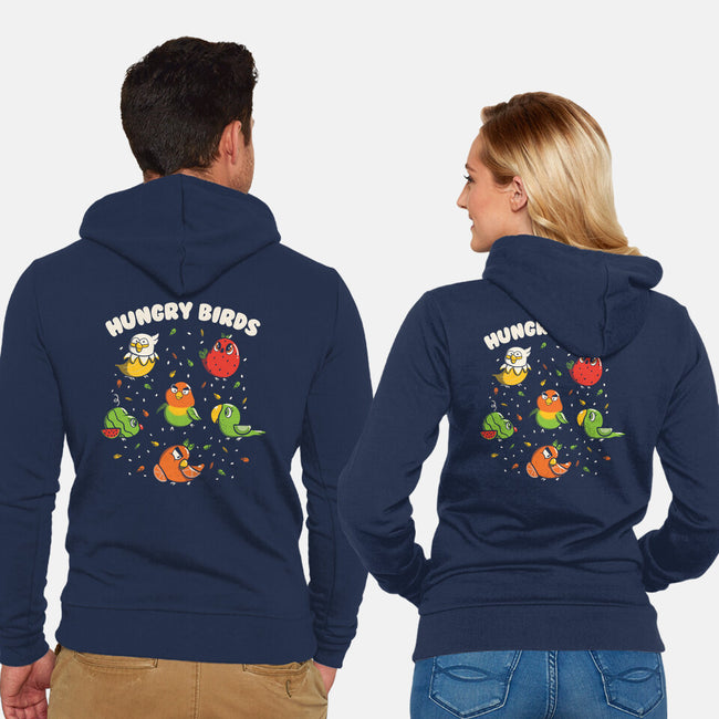 Hungry Birds-Unisex-Zip-Up-Sweatshirt-tobefonseca