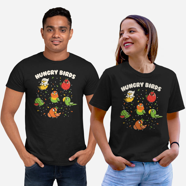 Hungry Birds-Unisex-Basic-Tee-tobefonseca