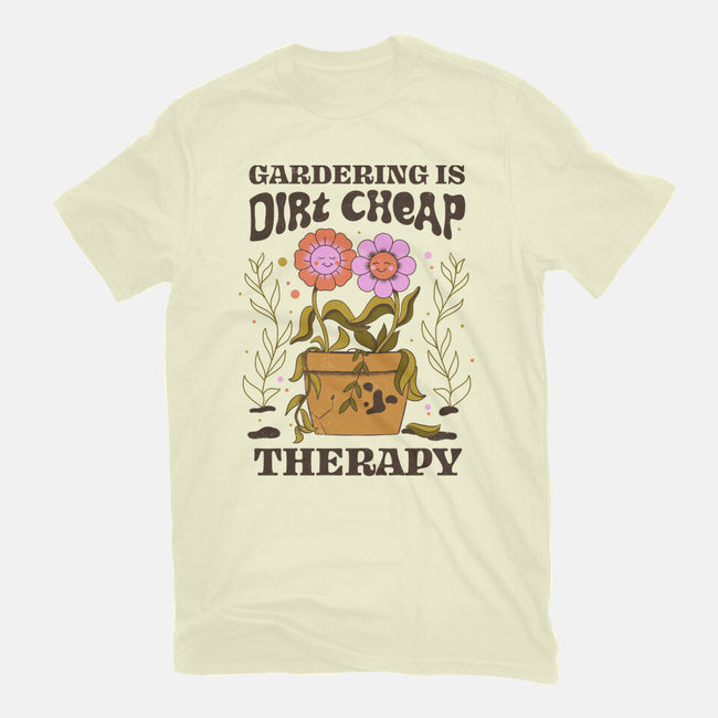 Gardening Is Dirt Cheap Therapy-Mens-Basic-Tee-tobefonseca