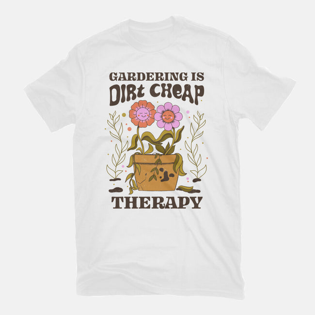 Gardening Is Dirt Cheap Therapy-Mens-Premium-Tee-tobefonseca