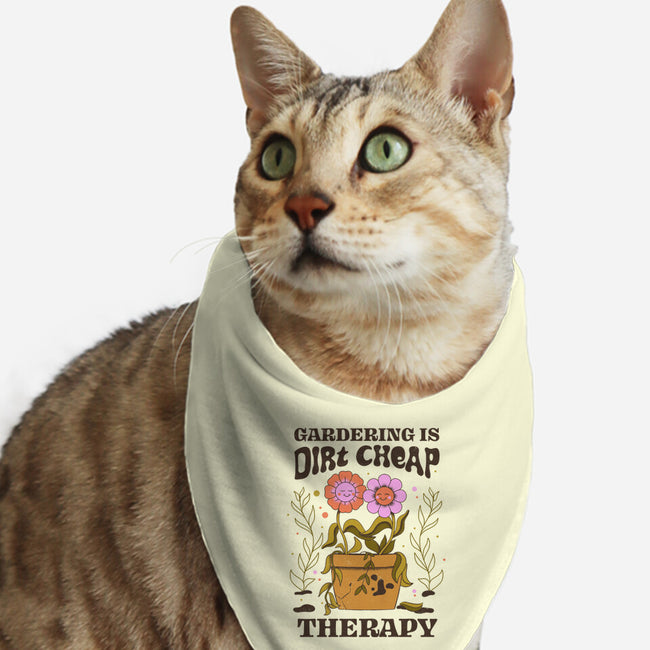 Gardening Is Dirt Cheap Therapy-Cat-Bandana-Pet Collar-tobefonseca