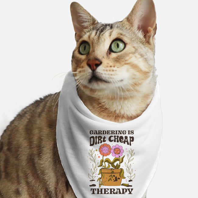 Gardening Is Dirt Cheap Therapy-Cat-Bandana-Pet Collar-tobefonseca