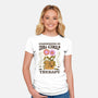 Gardening Is Dirt Cheap Therapy-Womens-Fitted-Tee-tobefonseca