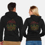 Red Turtle Van Life-Unisex-Zip-Up-Sweatshirt-Aarons Art Room