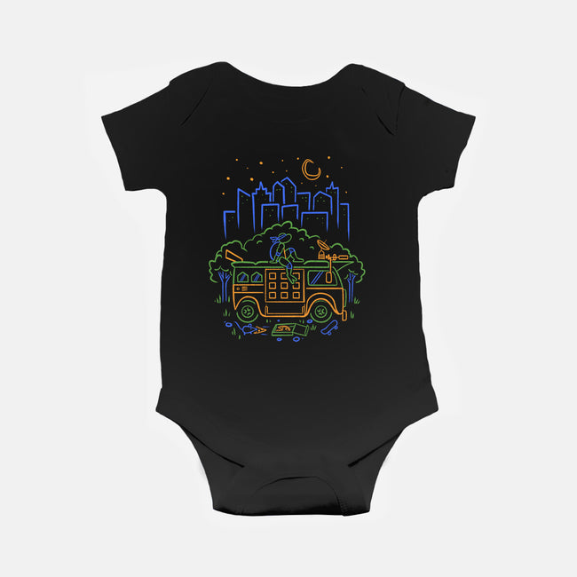 Blue Turtle Van Life-Baby-Basic-Onesie-Aarons Art Room