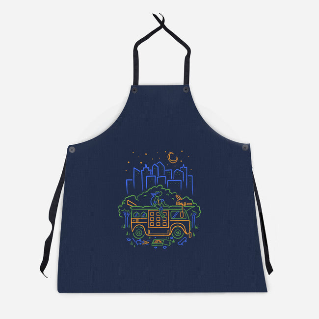 Blue Turtle Van Life-Unisex-Kitchen-Apron-Aarons Art Room