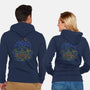 Blue Turtle Van Life-Unisex-Zip-Up-Sweatshirt-Aarons Art Room