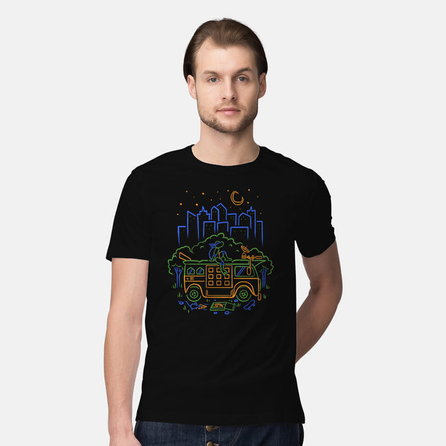 Blue Turtle Van Life-Mens-Premium-Tee-Aarons Art Room