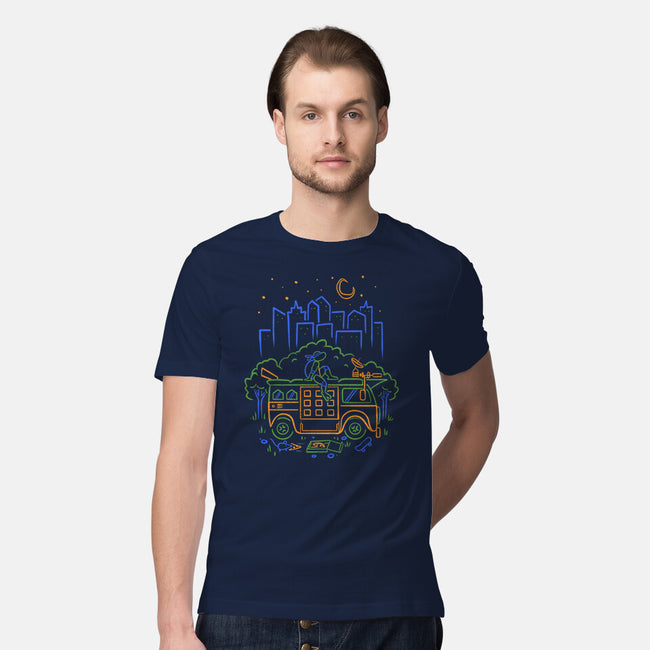 Blue Turtle Van Life-Mens-Premium-Tee-Aarons Art Room