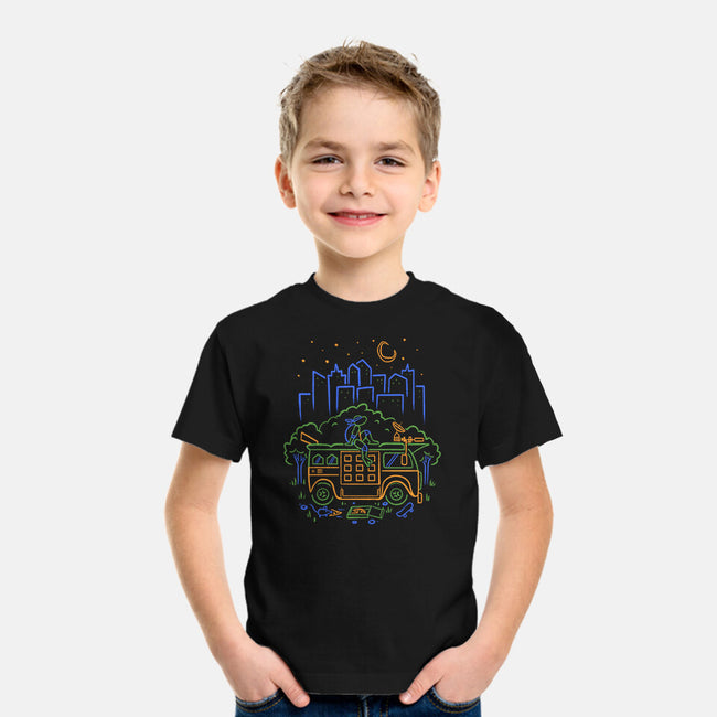 Blue Turtle Van Life-Youth-Basic-Tee-Aarons Art Room