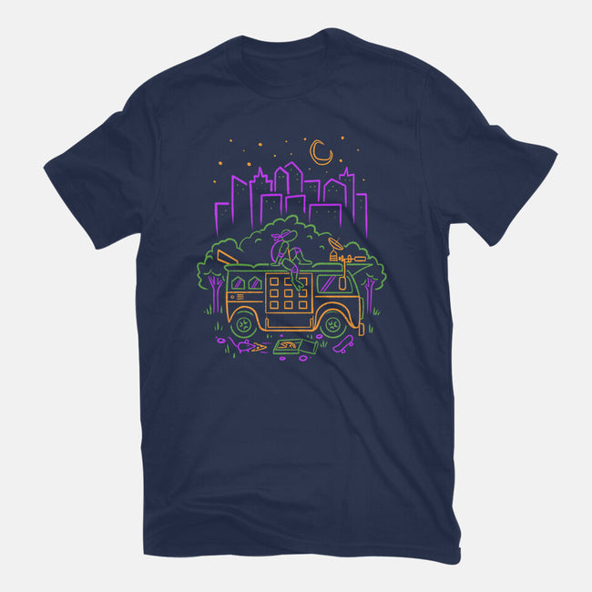 Purple Turtle Van Life-Womens-Basic-Tee-Aarons Art Room