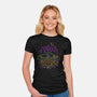 Purple Turtle Van Life-Womens-Fitted-Tee-Aarons Art Room