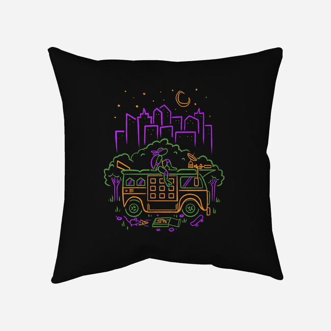 Purple Turtle Van Life-None-Removable Cover-Throw Pillow-Aarons Art Room