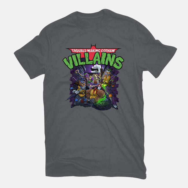 Trouble-Making Gotham Villains-Unisex-Basic-Tee-Artist Davee Bee