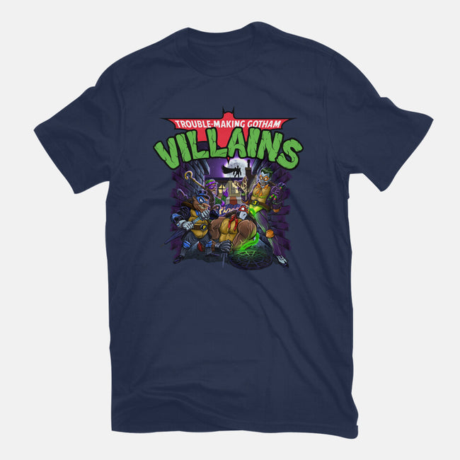 Trouble-Making Gotham Villains-Mens-Heavyweight-Tee-Artist Davee Bee