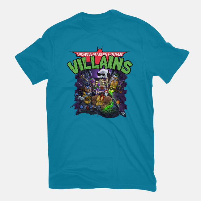 Trouble-Making Gotham Villains-Womens-Fitted-Tee-Artist Davee Bee
