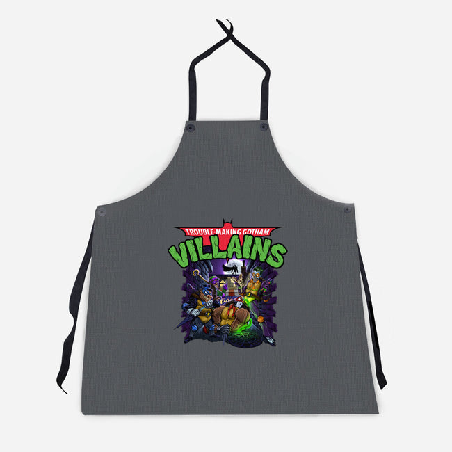 Trouble-Making Gotham Villains-Unisex-Kitchen-Apron-Artist Davee Bee