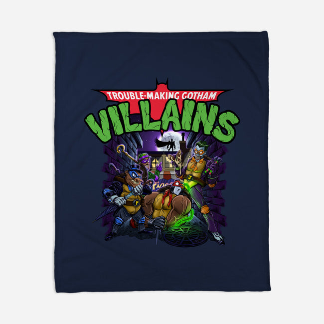 Trouble-Making Gotham Villains-None-Fleece-Blanket-Artist Davee Bee