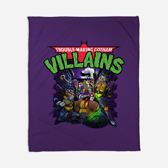 Trouble-Making Gotham Villains-None-Fleece-Blanket-Artist Davee Bee