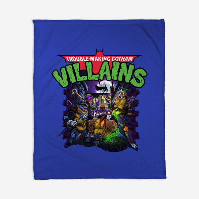 Trouble-Making Gotham Villains-None-Fleece-Blanket-Artist Davee Bee