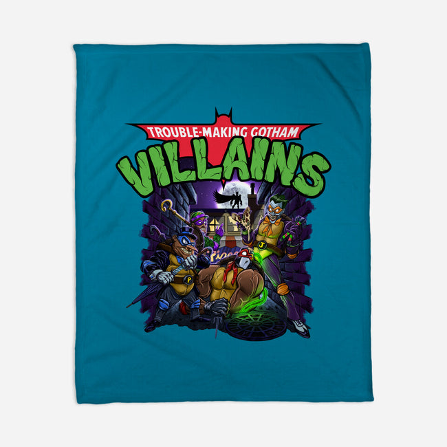 Trouble-Making Gotham Villains-None-Fleece-Blanket-Artist Davee Bee