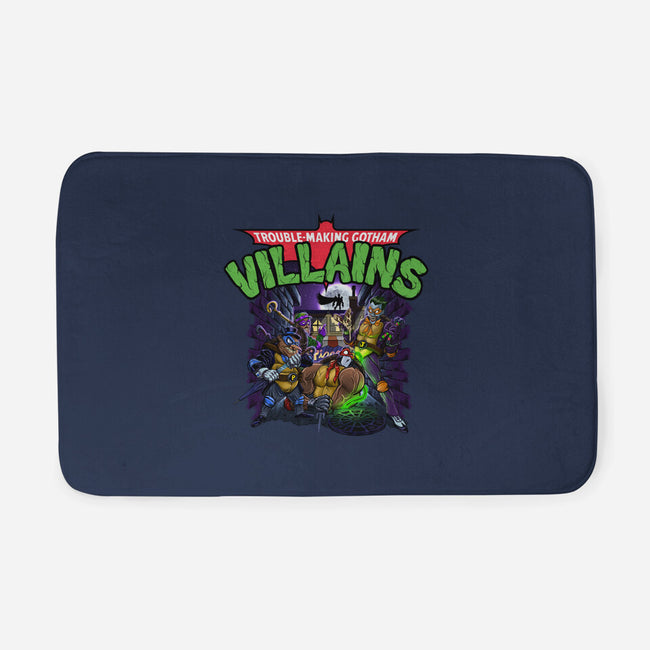 Trouble-Making Gotham Villains-None-Memory Foam-Bath Mat-Artist Davee Bee