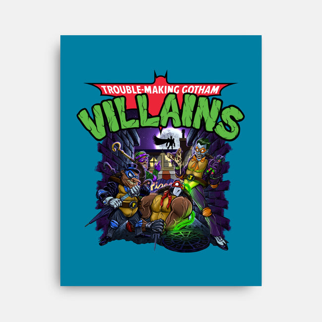 Trouble-Making Gotham Villains-None-Stretched-Canvas-Artist Davee Bee