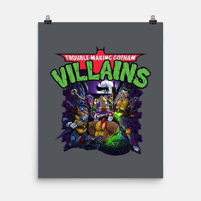 Trouble-Making Gotham Villains-None-Matte-Poster-Artist Davee Bee