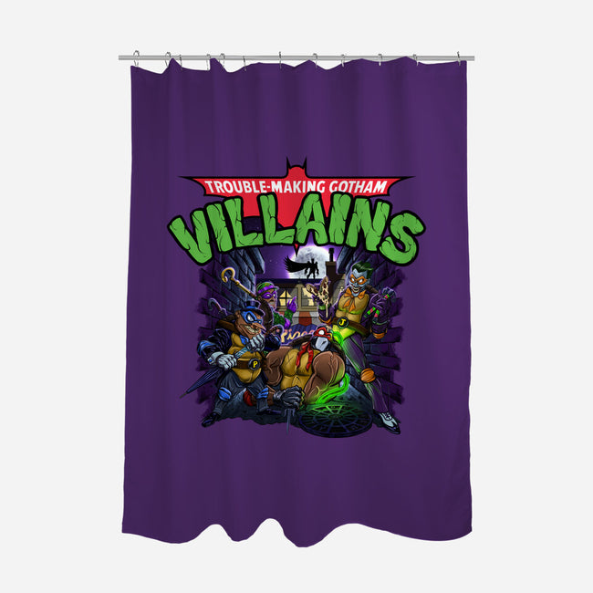 Trouble-Making Gotham Villains-None-Polyester-Shower Curtain-Artist Davee Bee