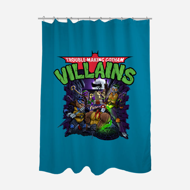 Trouble-Making Gotham Villains-None-Polyester-Shower Curtain-Artist Davee Bee