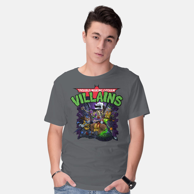 Trouble-Making Gotham Villains-Mens-Basic-Tee-Artist Davee Bee