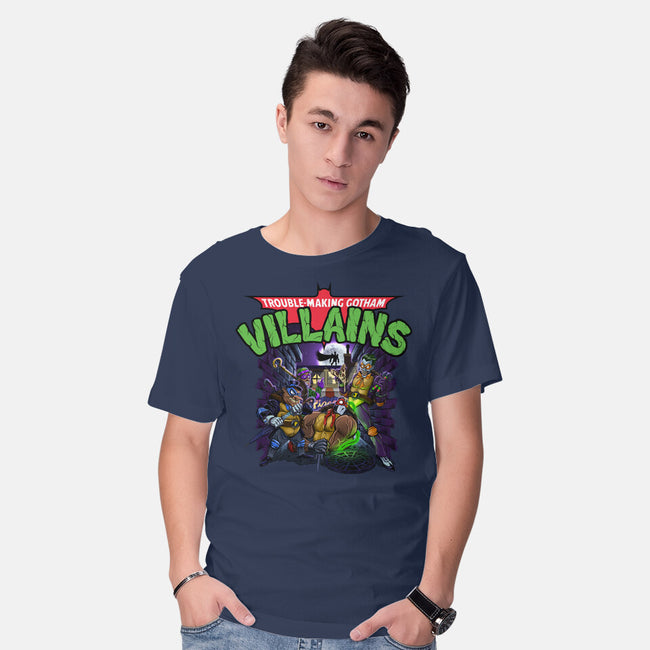 Trouble-Making Gotham Villains-Mens-Basic-Tee-Artist Davee Bee