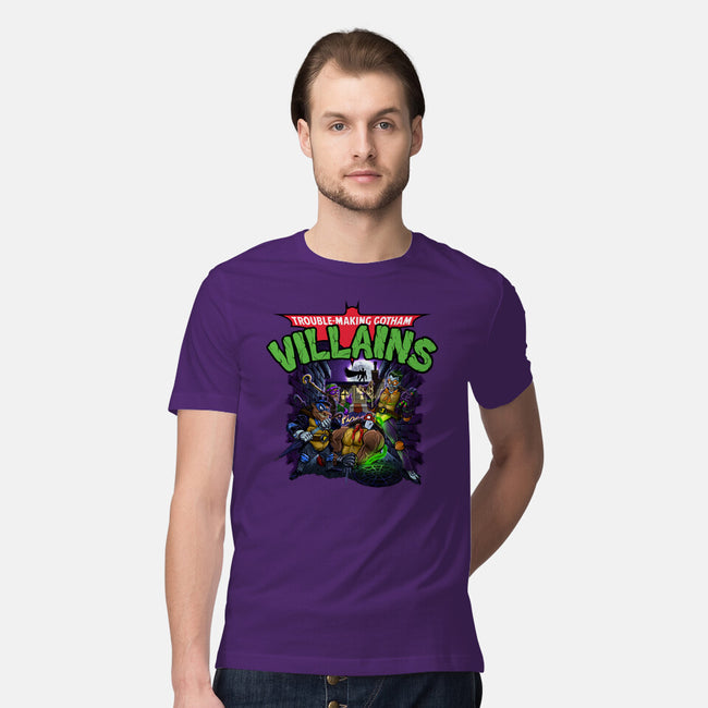 Trouble-Making Gotham Villains-Mens-Premium-Tee-Artist Davee Bee