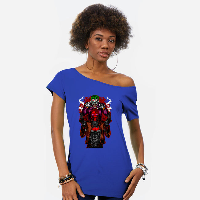 Hi My Great Friend-Womens-Off Shoulder-Tee-Conjura Geek